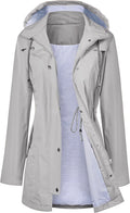 Raincoat Women Waterproof Long Hooded Trench - Lined Travel Jacket