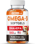 StrellaLab Omega 3 Fish Oil Pills for Dogs (180 Ct) - Skin & Joint