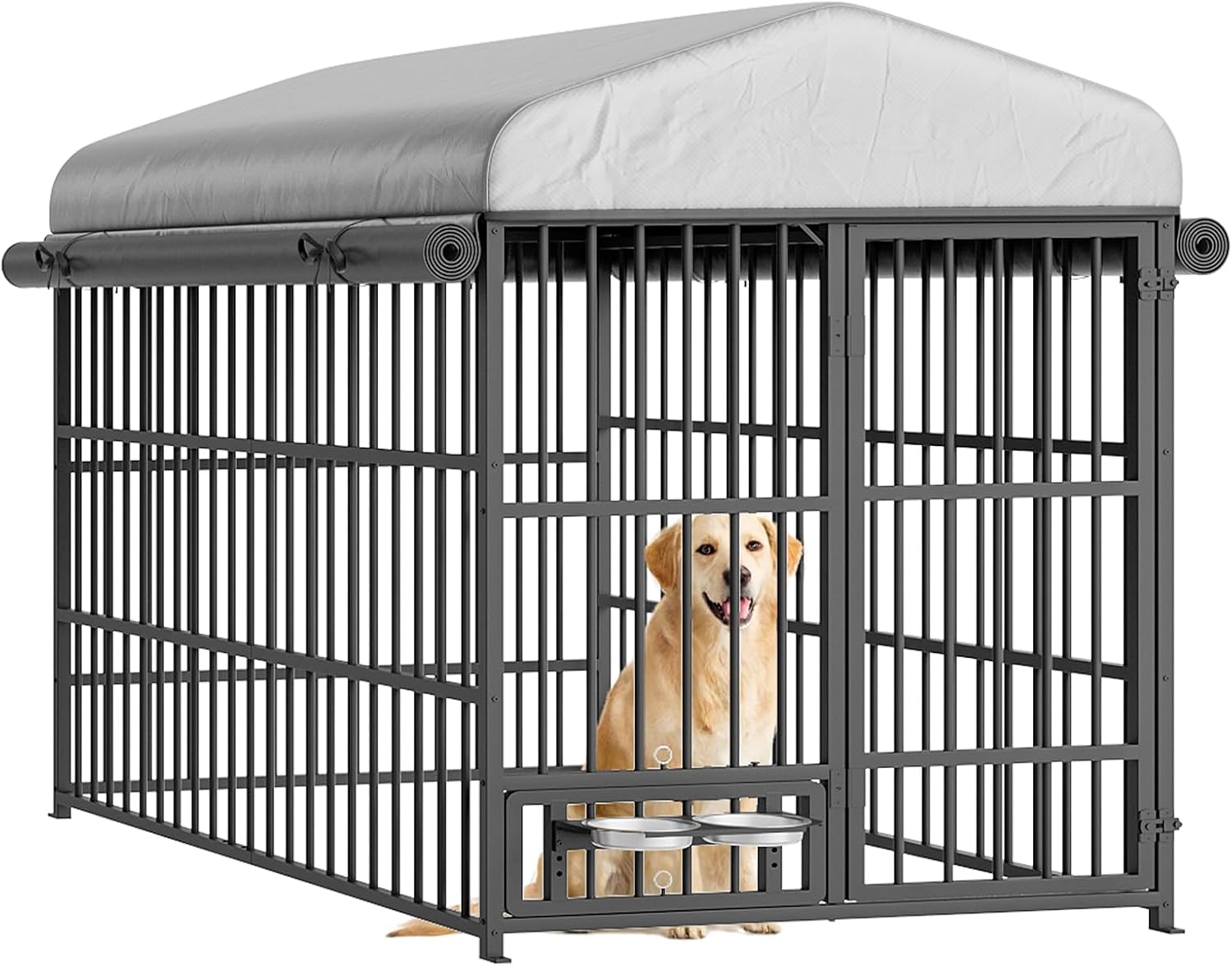 HOOBRO Outdoor Dog Kennel with Cover for Large Dogs - Durable