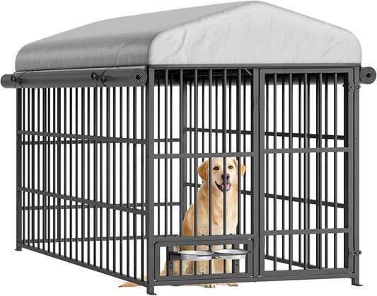 HOOBRO Outdoor Dog Kennel with Cover for Large Dogs - Durable