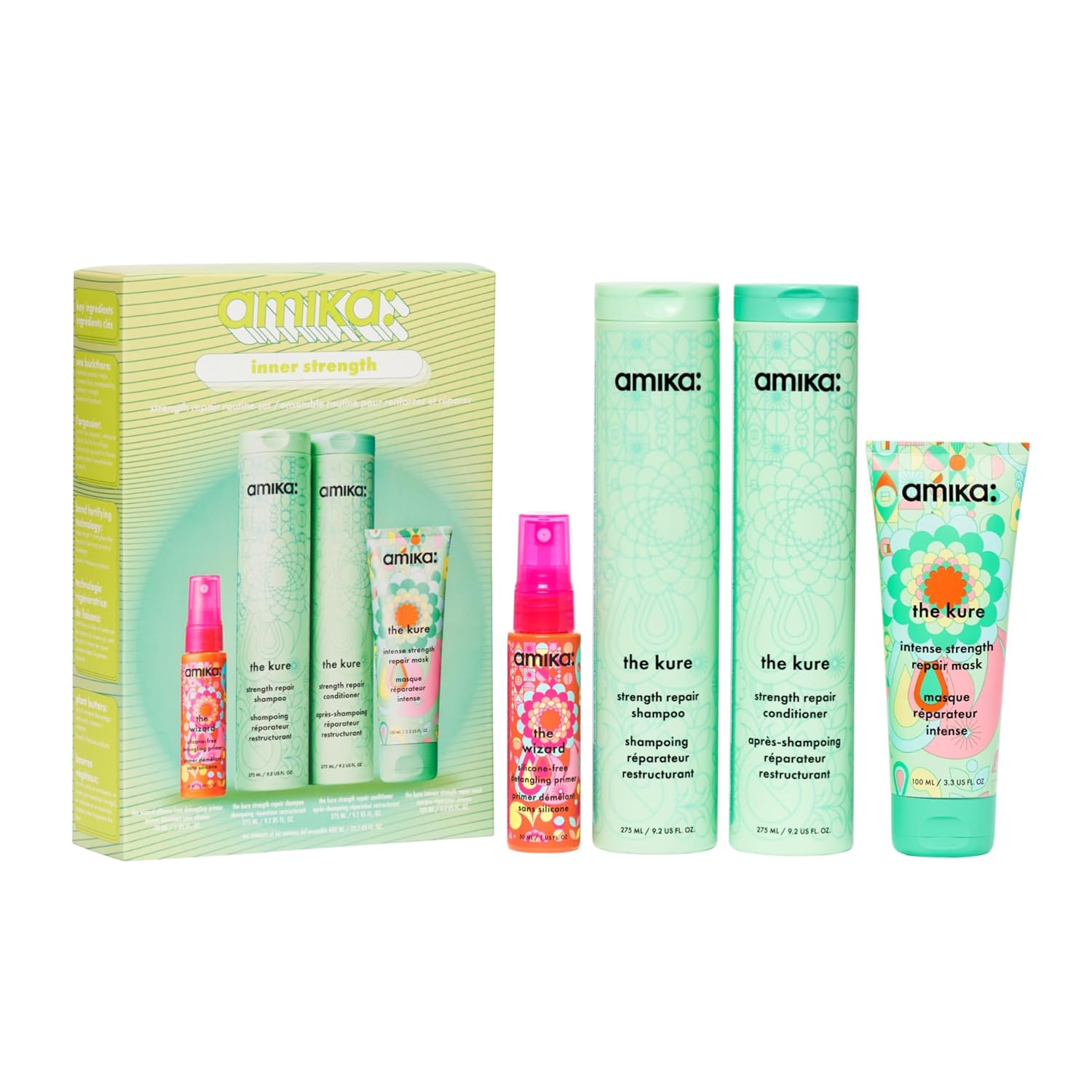 Amika Inner Strength Repair Routine Set for Damaged Hair