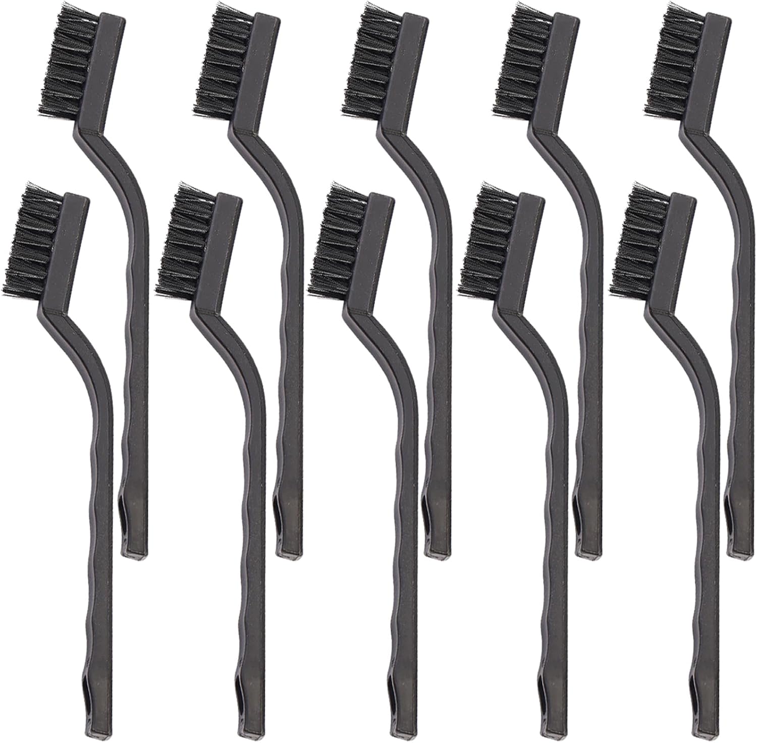10PCS ESD Cleaning Brush Kit - Static-Free Cleaning for Electronics - Black