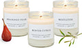 Wax & Wane Winter Scented Candle Set - Holiday Trio, Long Burn