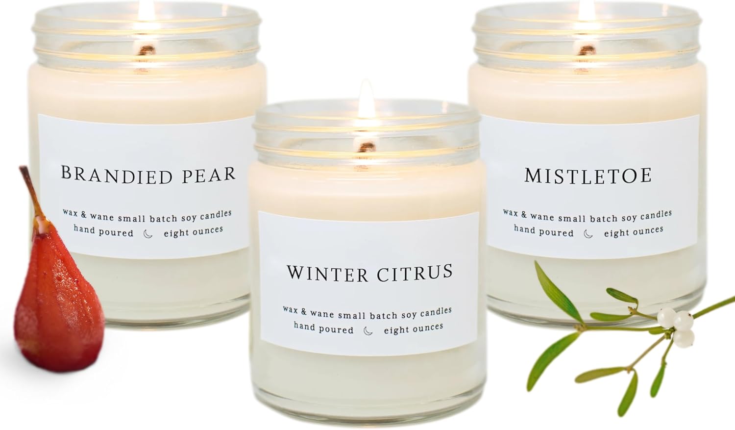 Wax & Wane Winter Scented Candle Set - Handmade Soy Candles