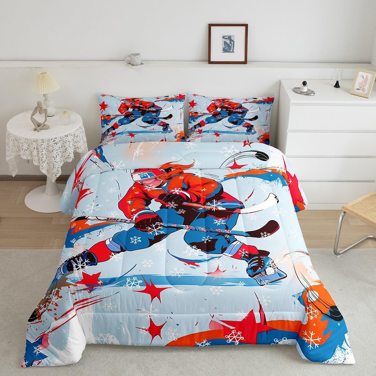 Ski Queen Comforter Set - Extreme Sport Room Decor