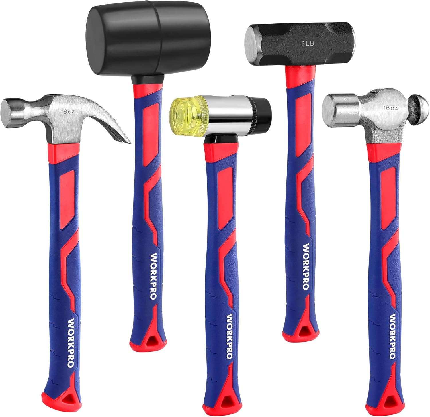 WORKPRO 5-Piece Hammer Set for Professional Quality Projects