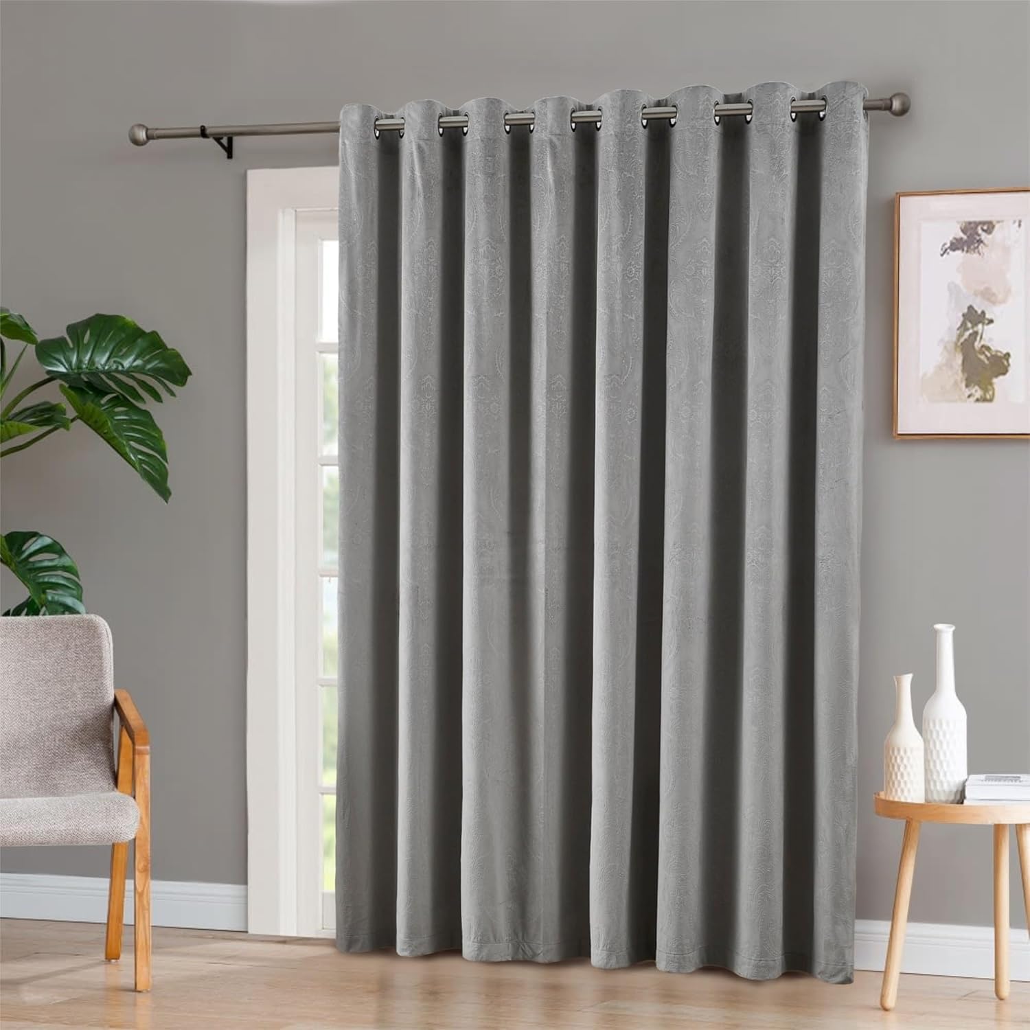 84-Inch Velvet Blackout Patio Door Curtain