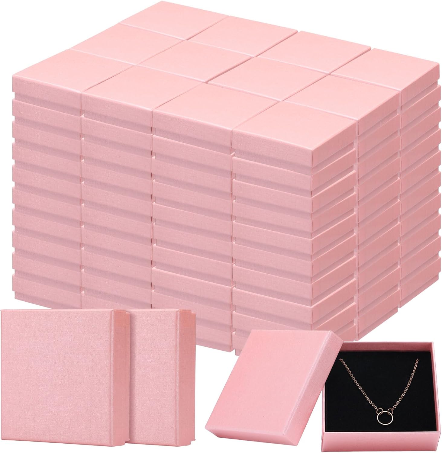 100 Pcs Christmas Jewelry Gift Boxes for Necklace Earring Storage