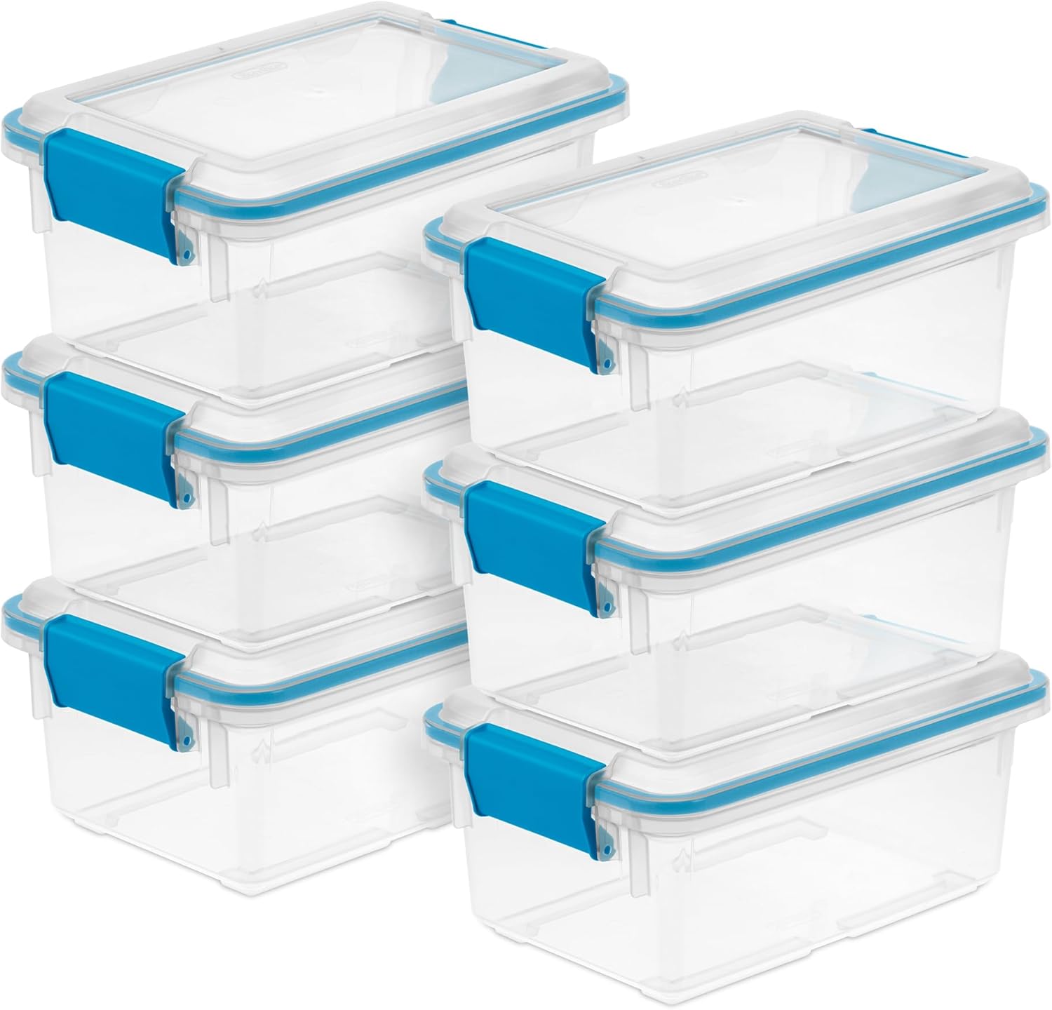 Sterilite Gasket Box 6-Pack - Weather-Resistant Storage Bins