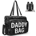 4 in 1 Convertible Daddy Bag Backpack Camo Black - Hands-Free Dad Tote