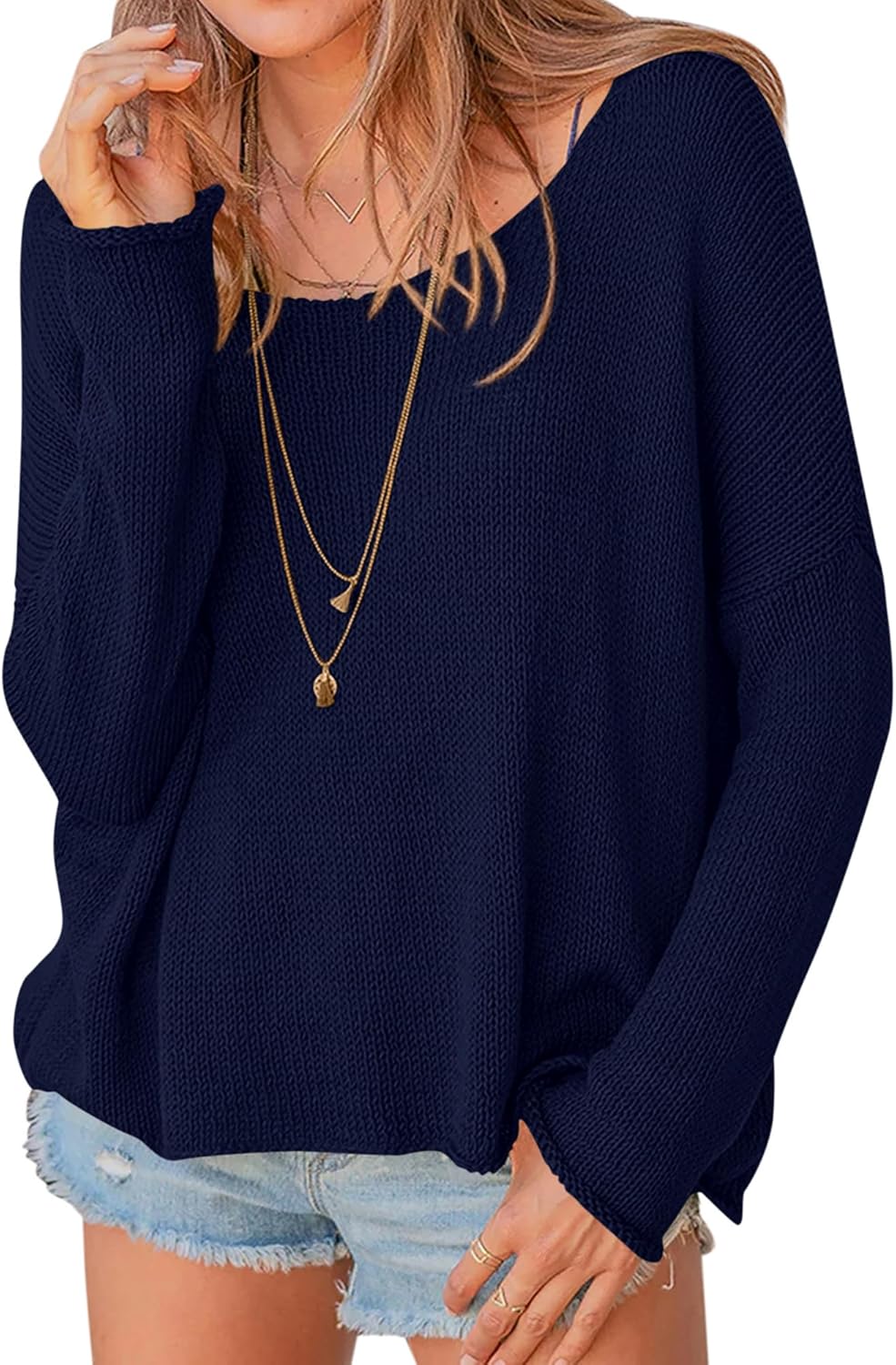 Oversized Sweaters For Women - Cozy Knit Pullover Tops