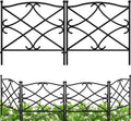 Decorative Garden Fence 5 Panels 32in x 10ft - Rustproof No Dig Border