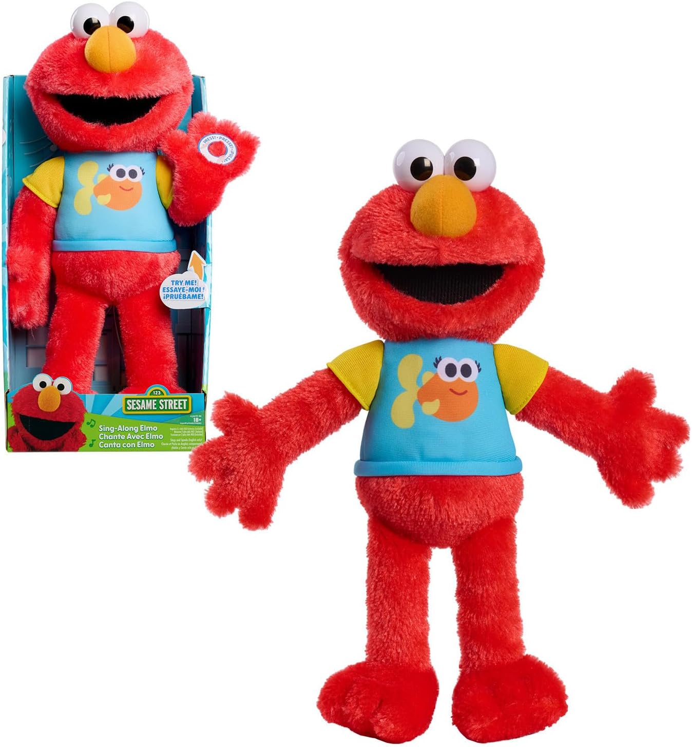 Sesame Street Sing-Along Elmo Plush, Lights & Sounds