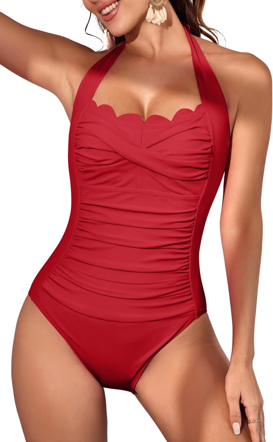 Eomenie Women One Piece Tummy Control Swimsuit for Summer Fun