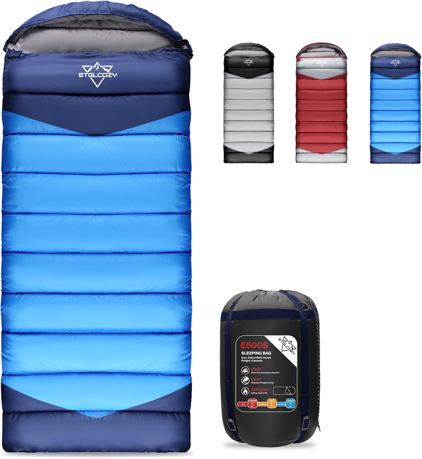 Sleeping Bag for Adults Cold Weather Lightweight Camping Gear