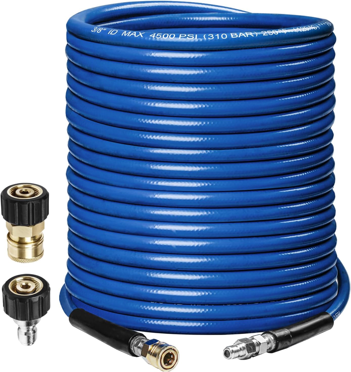 WOJET 50ft Pressure Washer Hose 4500PSI for Gas & Electric Use