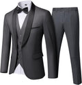 YND Men's 3 Piece Tuxedo Set with Bow Tie - Slim Fit Shawl Lapel Shoes