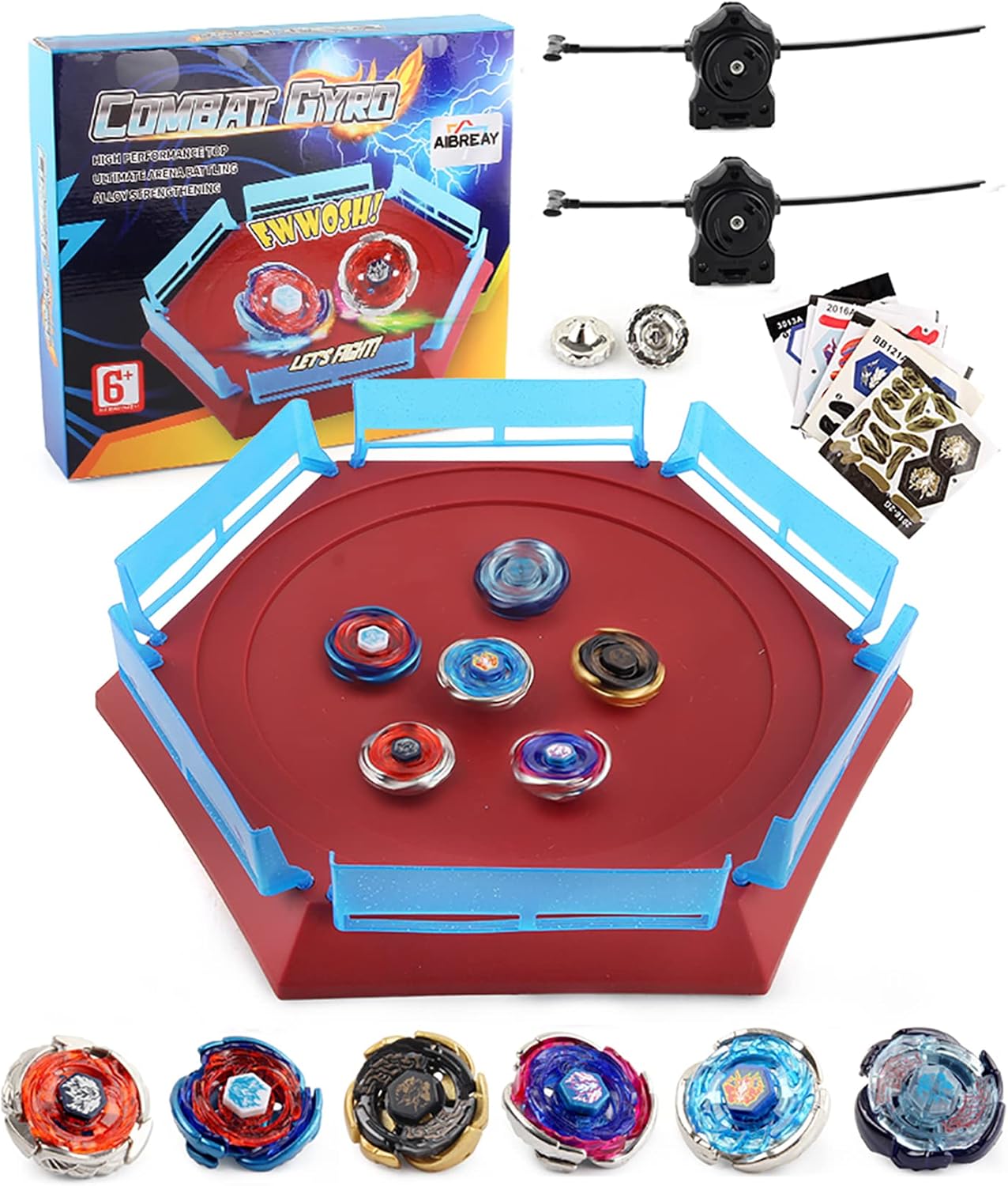 Battling Top Stadium Battle Set with 6 Metal Fusion Tops