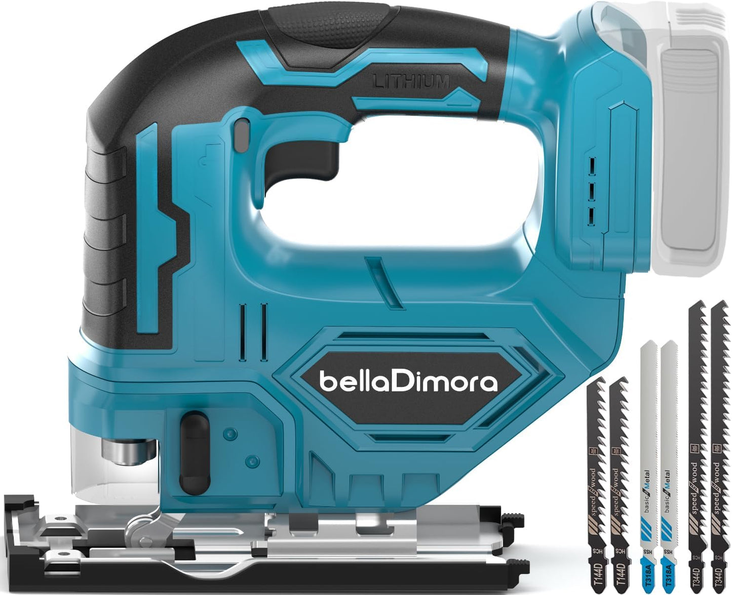 Cordless Jigsaw with LED Work Light for Precision Cutting