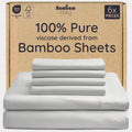 Bambaw 100% Viscose Derived from Bamboo Queen Sheets - Cooling Luxury