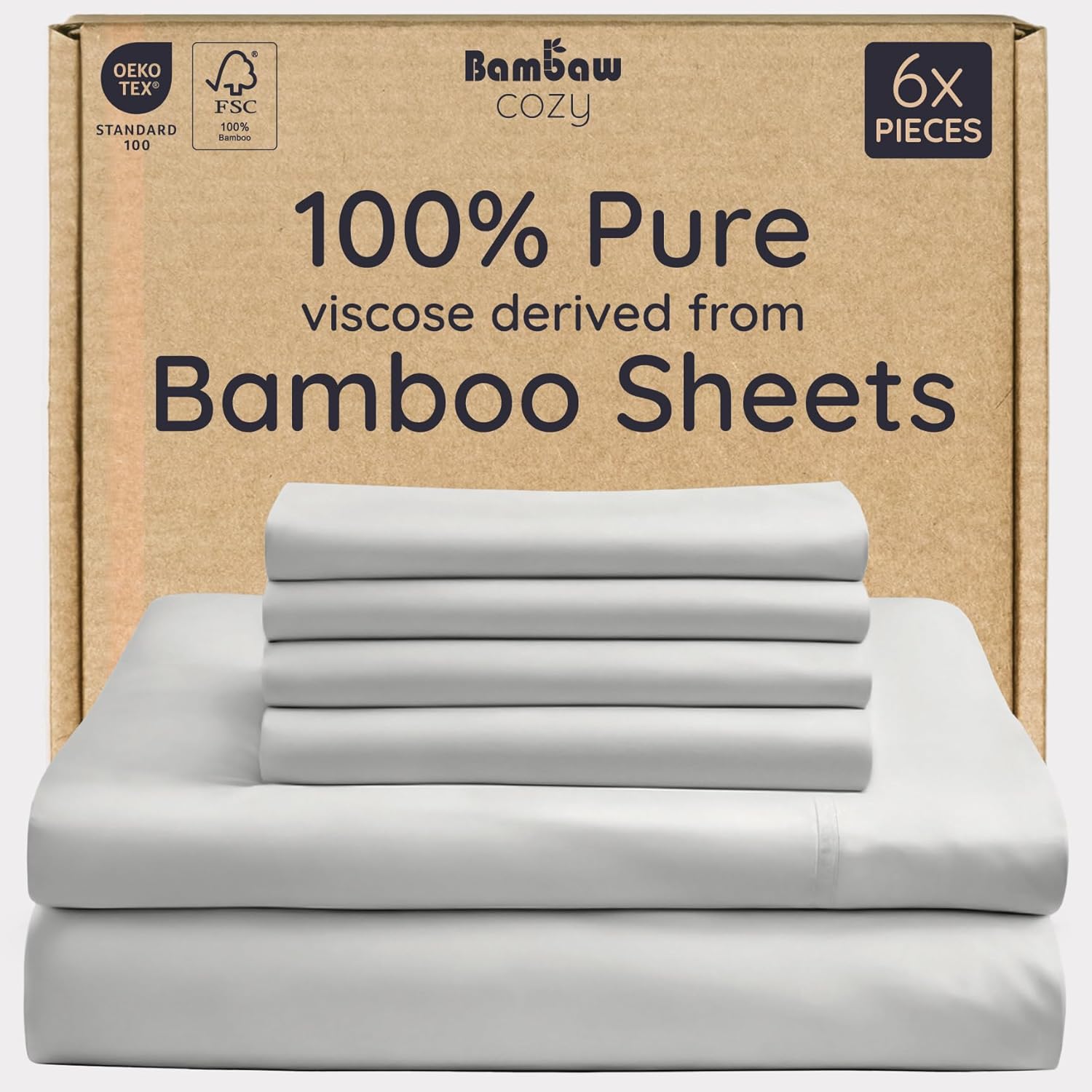 Bamboo Sheets Queen Size Set for Cooling Comfort and Luxury