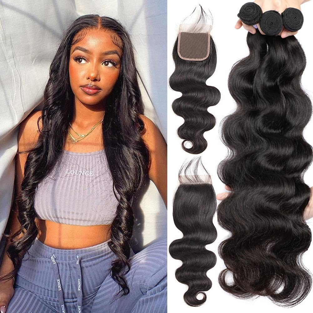 Aopusi Body Wave Bundles with Closure for Stunning Styles