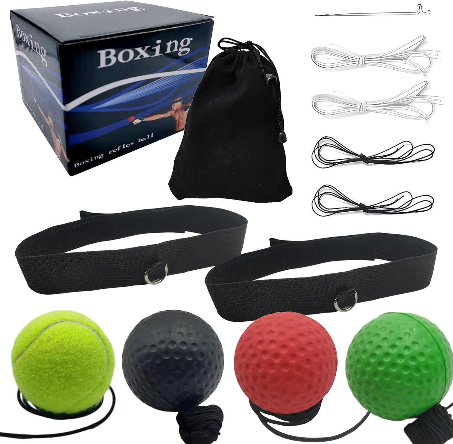 Boxing Reflex Ball Set - 3 Difficulty Levels!