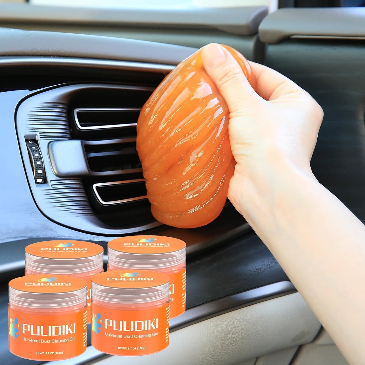PULIDIKI Car Cleaning Gel - Dust & Dirt Buster (4Pack)