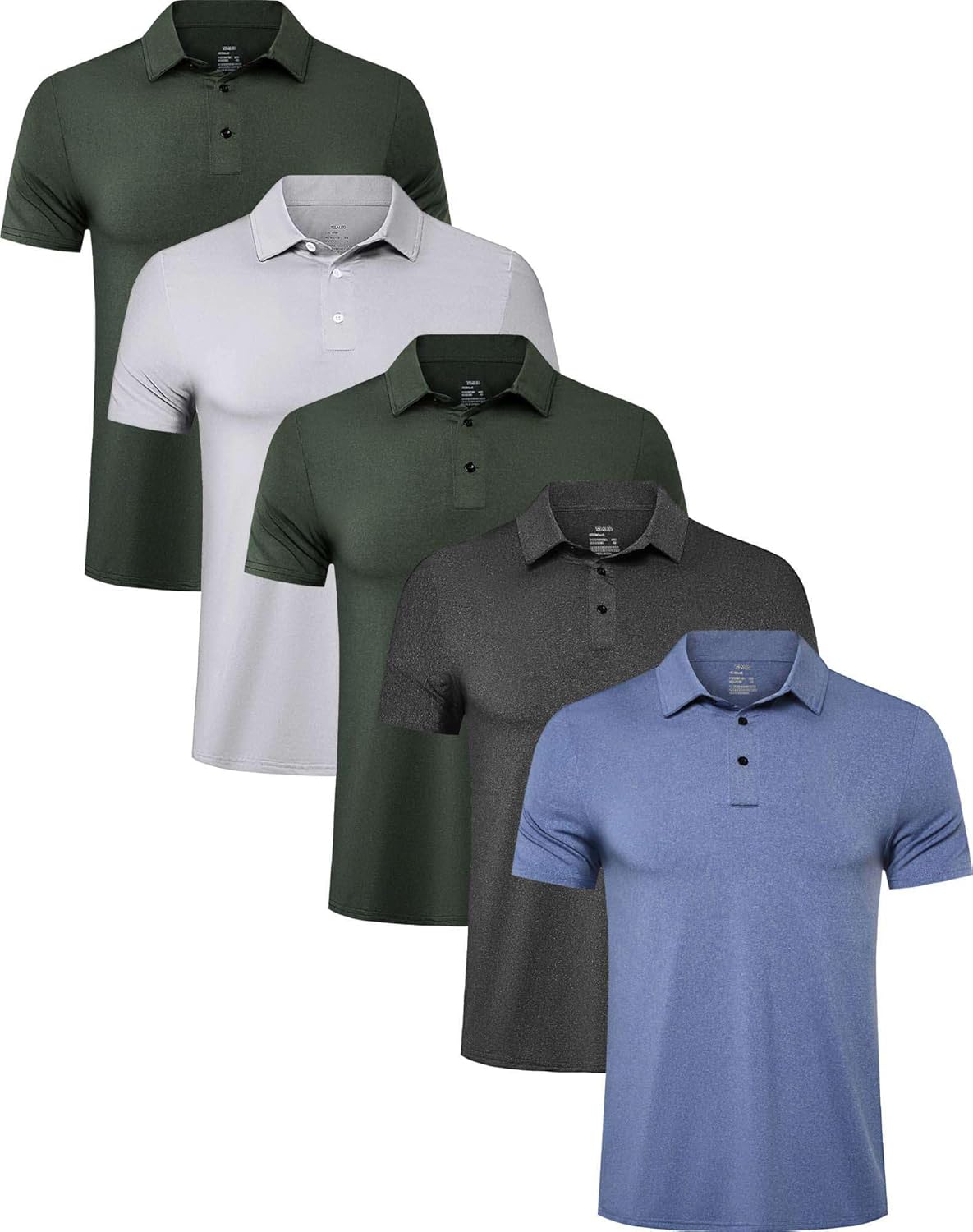 TELALEO Quick Dry Mens Polo Shirts for Golf and Casual Wear
