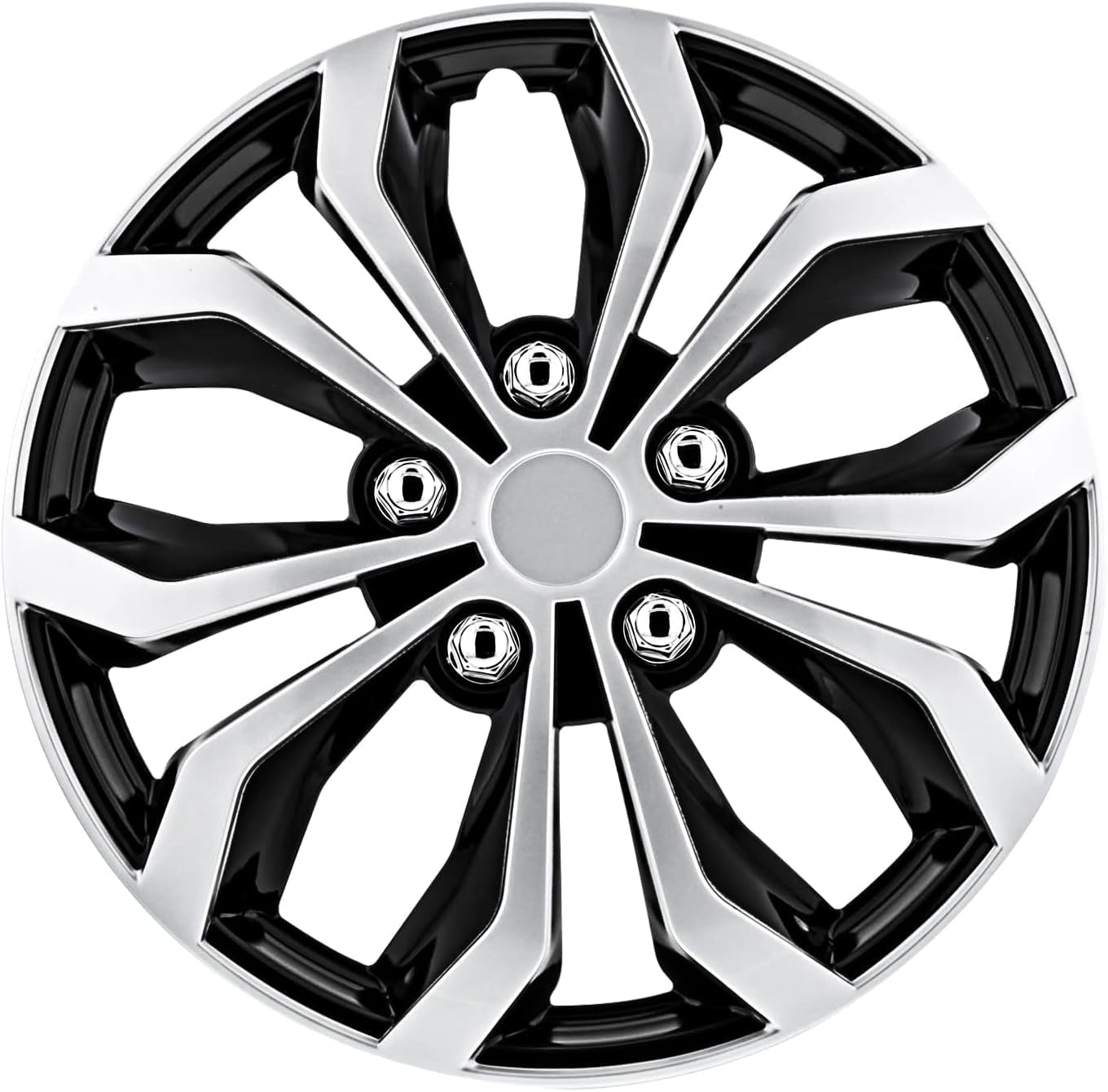 Pilot Automotive WH553-14S-BS Black/Silver 14 Inch Wheel Cover