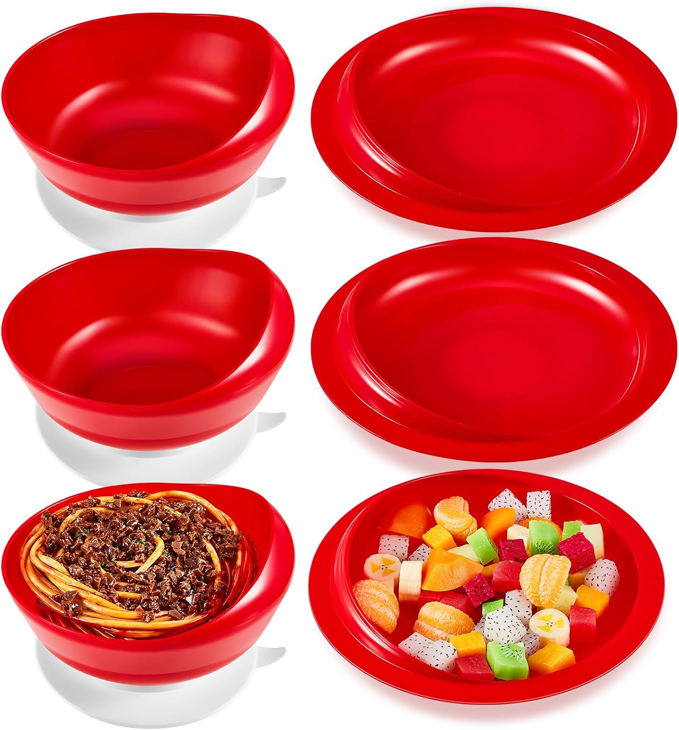 Hushee Adaptive Spill Proof Scoop Bowl and Plate Set for Seniors