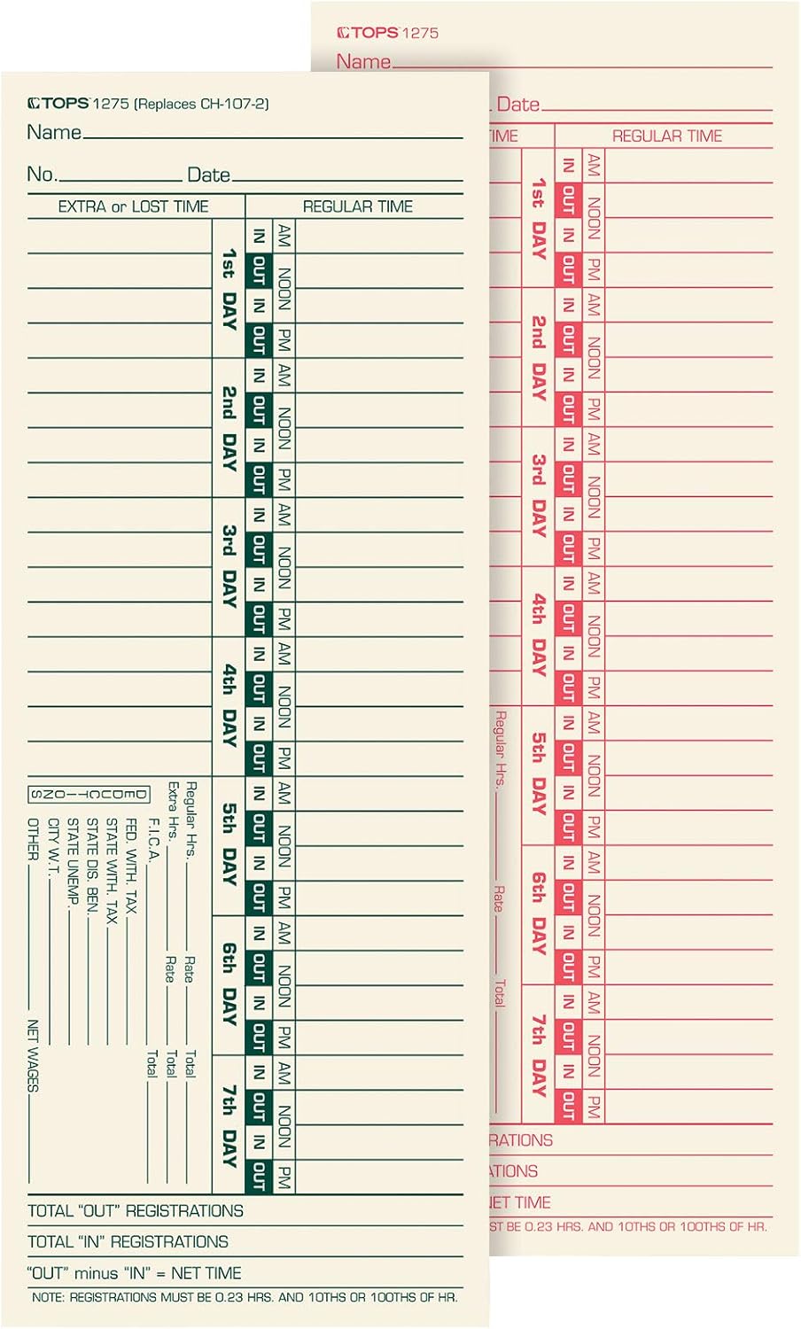 TOPS Bi-Weekly Time Cards for Easy Payroll Management