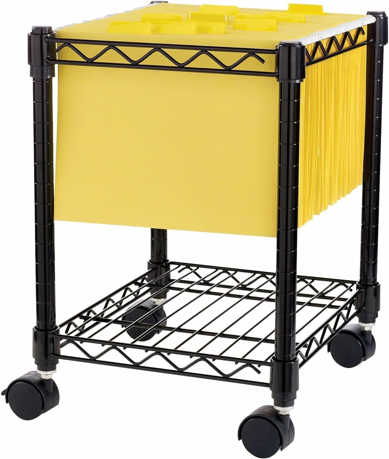 LYS Mobile Wire Filing Cart for Easy File Organization and Storage