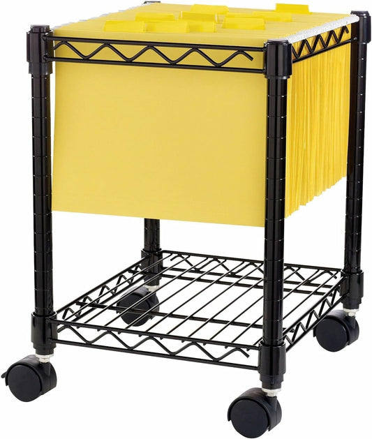 LYS Mobile Wire Filing Cart for Easy File Organization and Storage