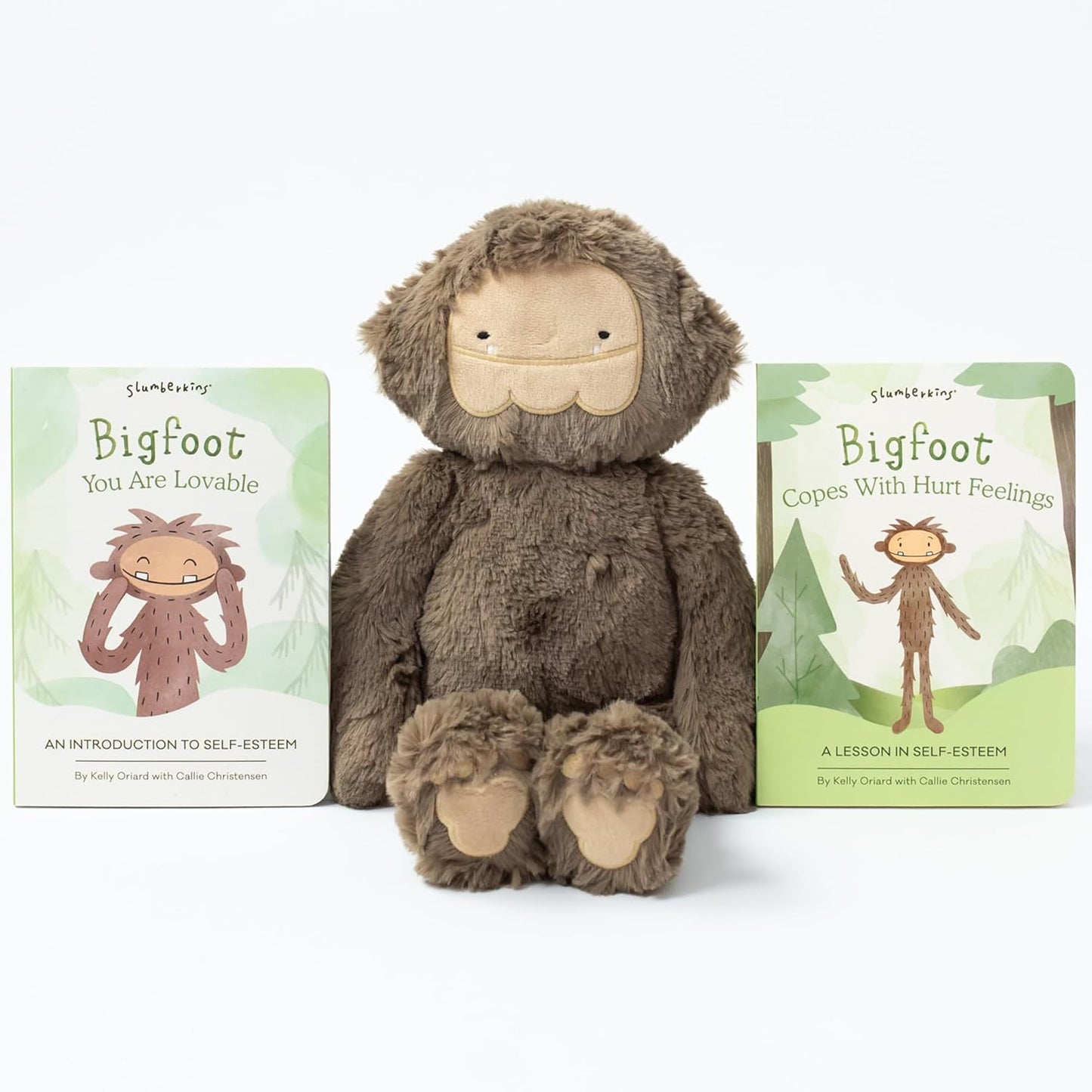Bigfoot Kin & Books Set | Soft Plush for Ages 0+ | Boosts Self-Esteem