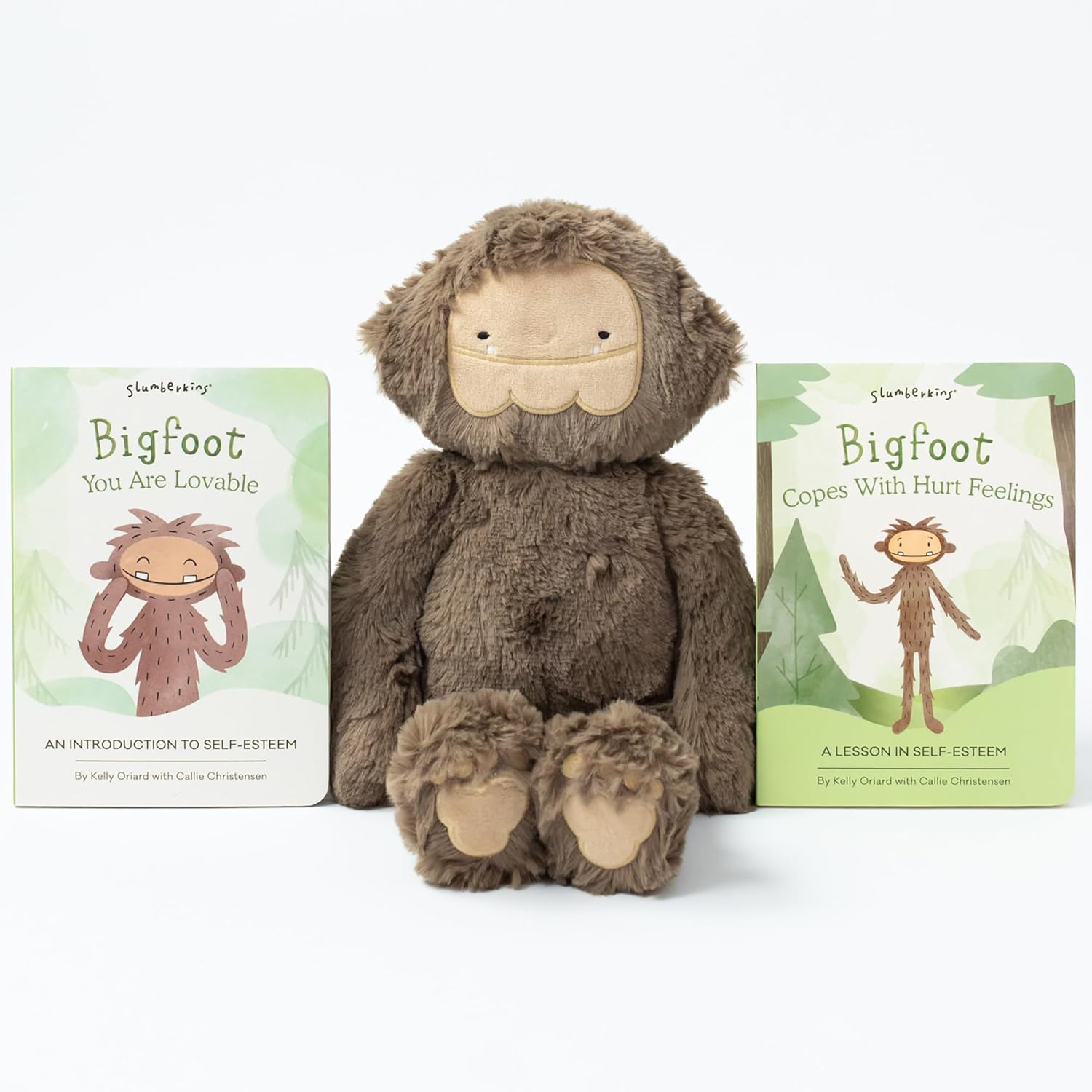 Bigfoot Kin & Books Set | Soft Plush for Ages 0+ | Boosts Self-Esteem