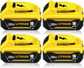 4Packs 10.0Ah DCB206 Replacement 20V Battery Pack - High Capacity