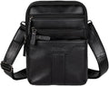 Leather Messenger Bag for Men - Small Genuine Cowhide Sling Pack
