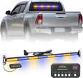 35 in Amber Blue Traffic Advisor Light Bar - High Visibility Warning