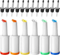 Fruit Juice Pour Bottles 34 oz 6-Pack with Stainless Steel Pourers