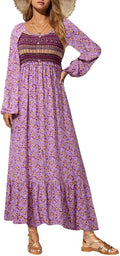 Dokotoo Boho Floral Smocked Maxi Dress 2025 - Flattering Beach