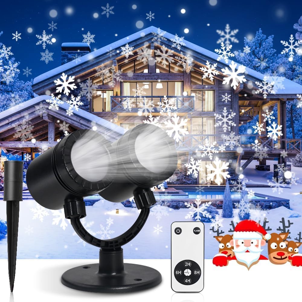 Remote Control Snowflake Projector - Illuminate with Ease! 