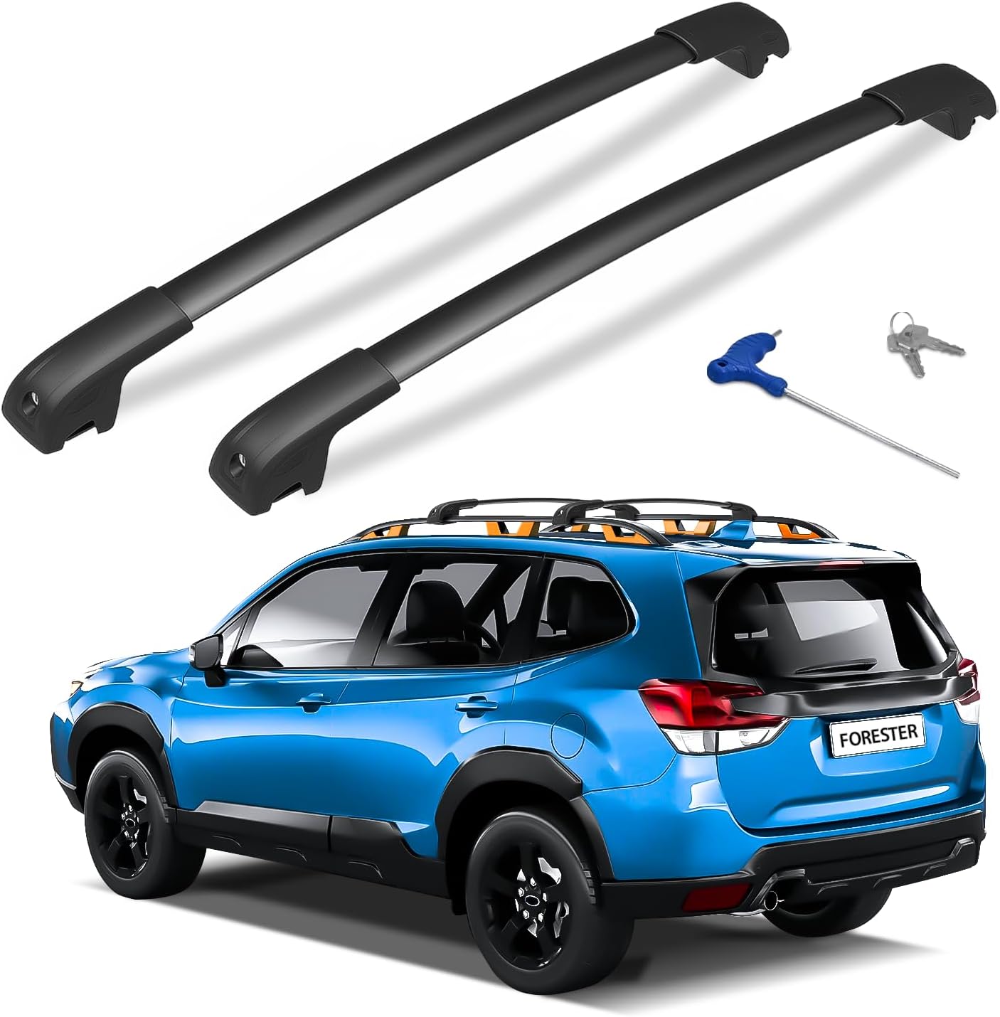 300lbs Lockable Roof Rack Cross Bars for Subaru Forester 2022-2024