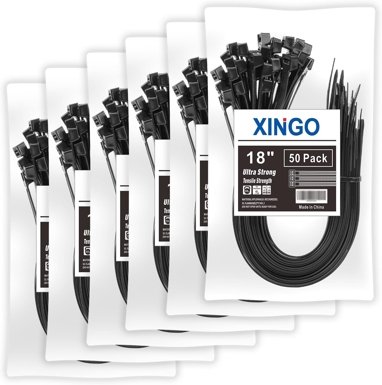 XINGO 18 Inch Heavy Duty Zip Ties for Indoor and Outdoor Use