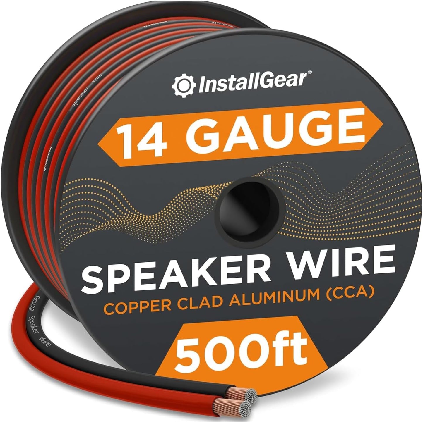 InstallGear 14 Gauge Speaker Wire 500 ft for Car Audio Systems