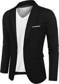 COOFANDY Men's Slim Fit One Button Blazer - Lightweight Style Sport