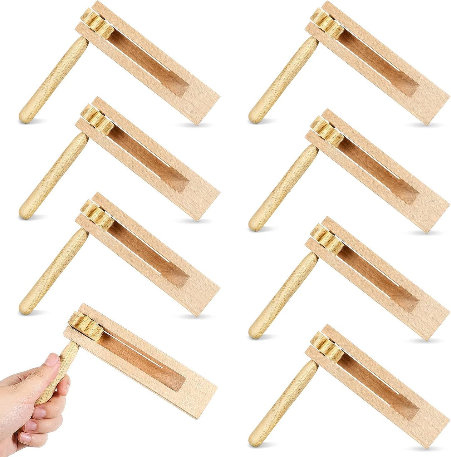 12 Pieces Wooden Ratchet Noise Maker for Parties and Events