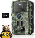 Trail Camera 8K 60MP Hunting Camera - Clear Wildlife Capture