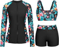 Holipick Long Sleeve Swimsuit 3-Piece Set - UPF Rash Guard