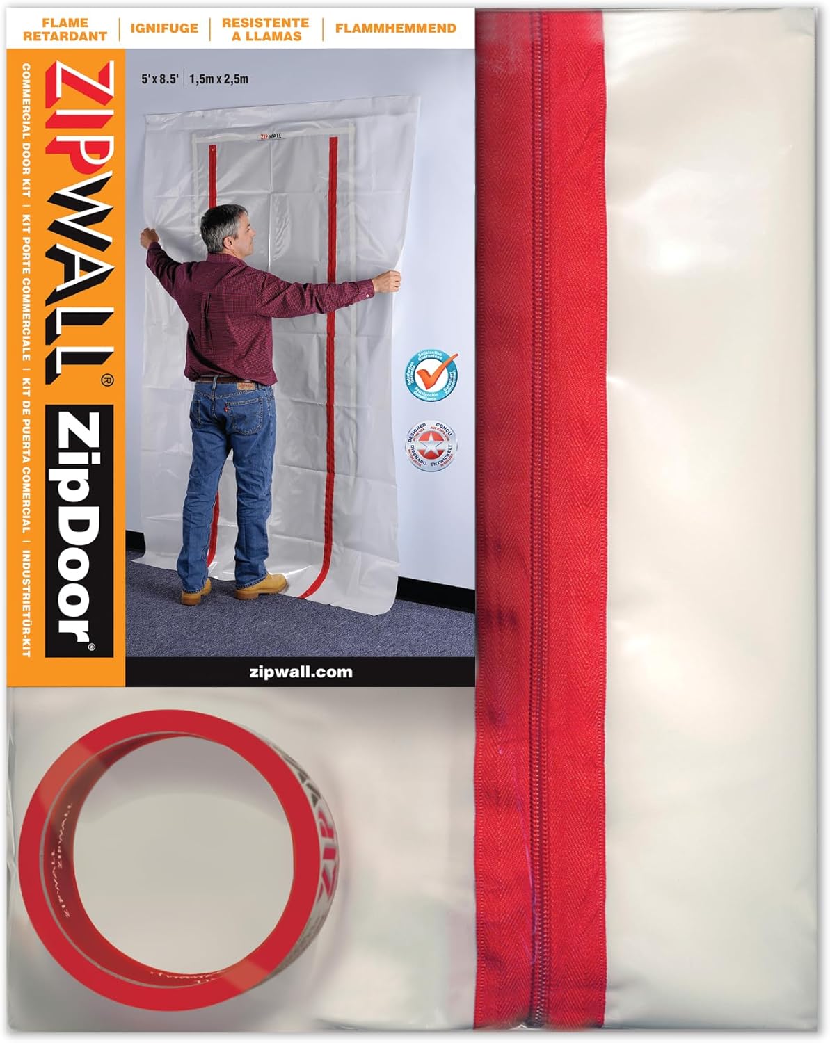 ZIPWALL ZDC Commercial ZipDoor Kit for Easy Dust Protection